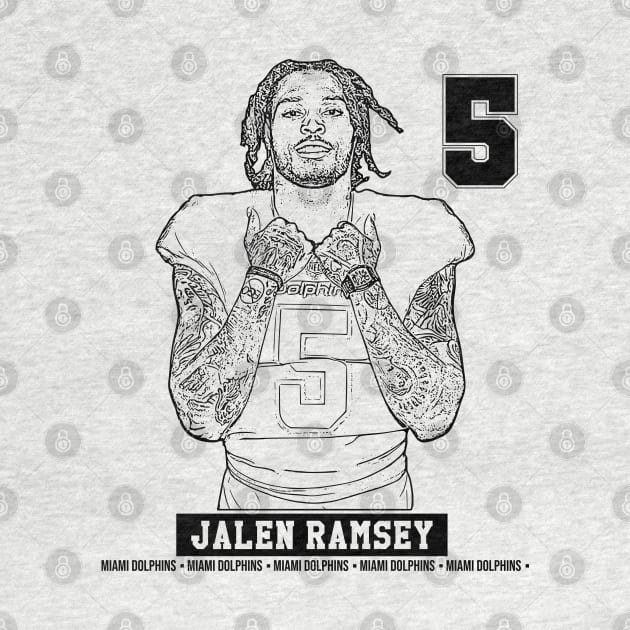 Jalen ramsey  | 5 | Football || Black retro by Aloenalone